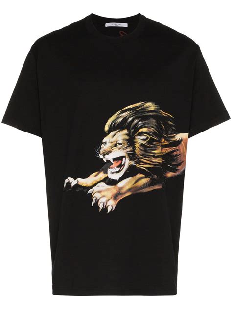 givenchy lion t shirt|givenchy lion print t shirt.